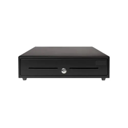 [113511] Cajón portamonedas 410 HQ-B - 41x41 - Automático - 5 departamentos billetes y 8 para monedas - 2 ranuras frontales - Negro