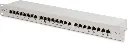 DIGITUS Panel de conexión (Patch panel) - 19 pulgadas - Cat-6 - 24 puertos RJ45 - Blindado - Panel de conexión LSA - Montaje en bastidor 1U - Gris
