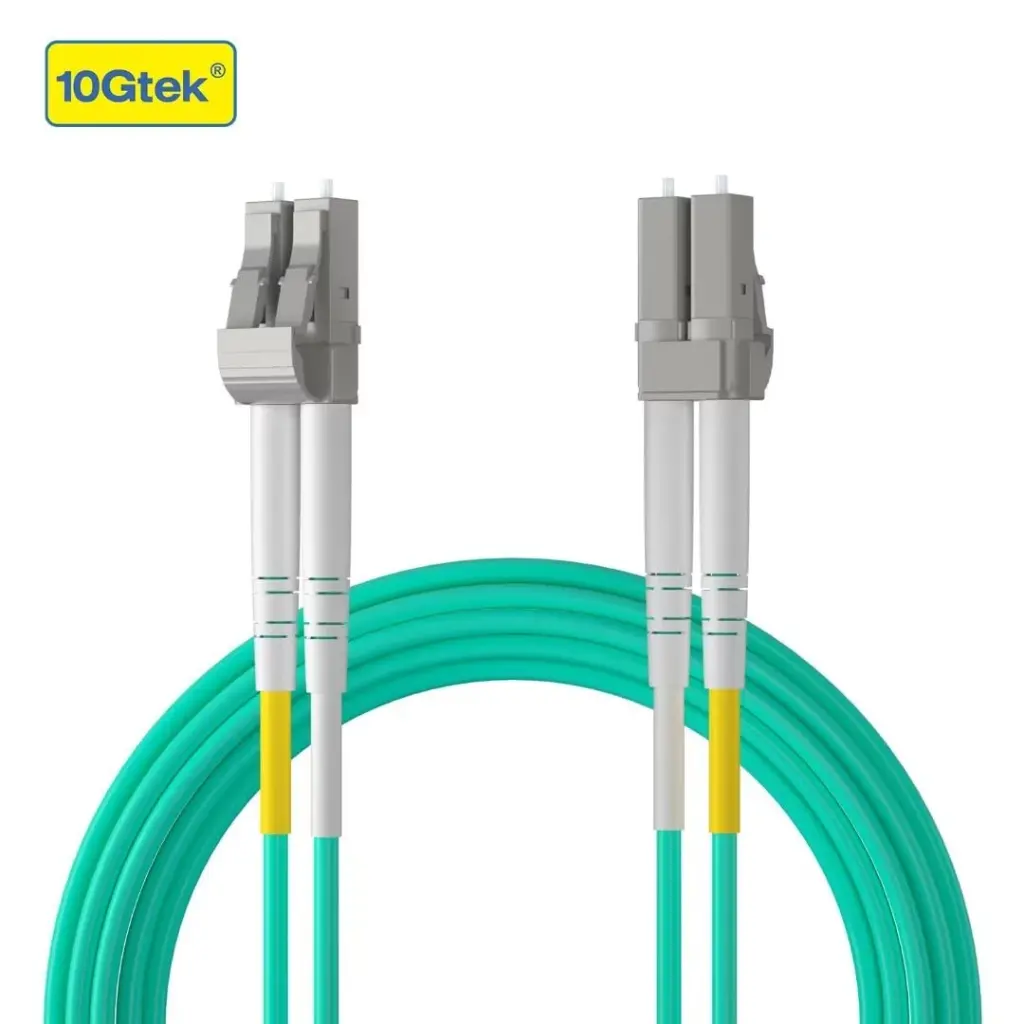10Gtek OM3 LC a LC Cable de Fibra Óptica 1m- 50/125 Multimodo Dúplex Fiber Patch Cable LSZH para SFP, 10G SFP+